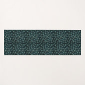 黒きらめく夜の空に白い雪片 ヨガマット (正面(横))