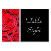 黒くおよび赤いバラ テーブルナンバー (裏面)