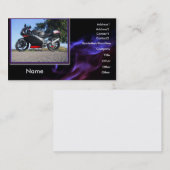 黒くおよび赤いモーターバイクの名刺 名刺 (正面/裏面)