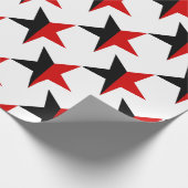 黒くおよび赤い星のAnarcho Syndicalismのアナキズム ラッピングペーパー (角)