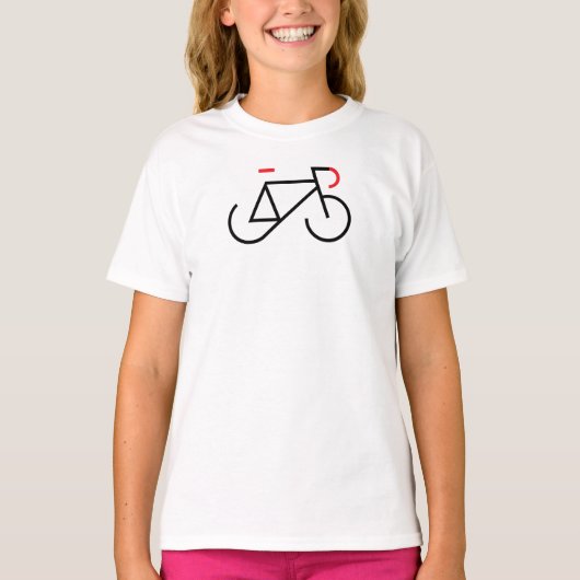 黒くおよび赤いFixie Tシャツ (正面)