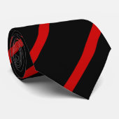 黒くおよび赤くストライプのなタイ ネクタイ (ロール)