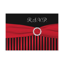黒くおよび赤くストライプのな応答カード