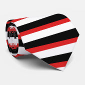 黒くおよび赤く横ストライプのなタイ ネクタイ (ロール)
