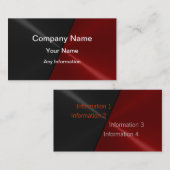 黒くおよび赤く贅沢な名刺 名刺 (正面/裏面)