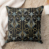 黒くおよび青のアールデコの20年代の装飾用クッション クッション (ブランケット)