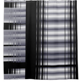 黒くおよび青パターン シャワーカーテン