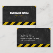 黒くおよび黄色のストライプの建築 名刺 (正面/裏面)