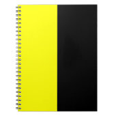黒くおよび黄色の割れ目の色彩の配合 ノートブック (正面)