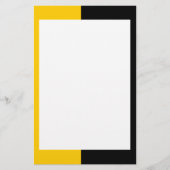 黒くおよび黄色の文房具 便箋 (正面)