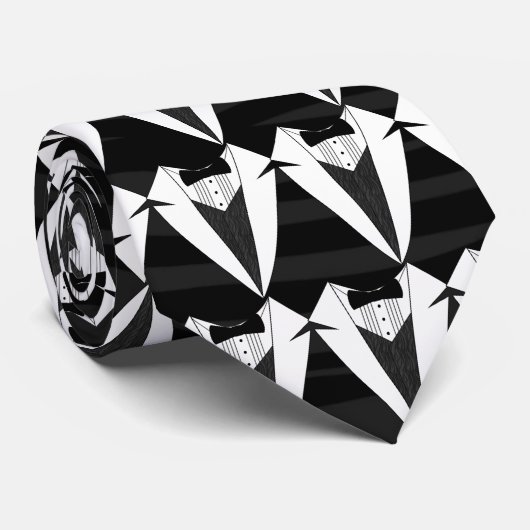 黒くか白いタキシード ネクタイ (ロール)