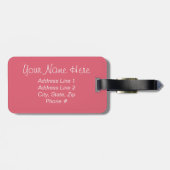 黒くか白い水玉模様および珊瑚 ラゲッジタグ (裏面横)