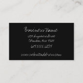 黒くか白い花柄の名刺 名刺 (裏面)