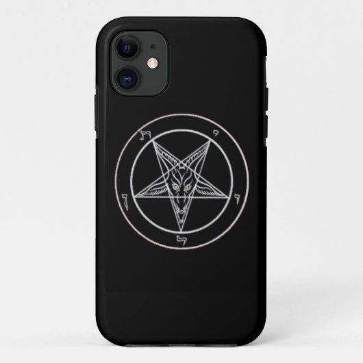黒くか白いBaphometの電話箱 Case-Mate iPhoneケース (裏面)