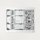 黒くか白く神聖なローマカトリック教の信頼のインフォグラフィック タペストリー (正面(横))