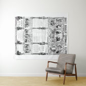 黒くか白く神聖なローマカトリック教の信頼のインフォグラフィック タペストリー (インサイチュ(横))