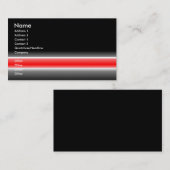 黒くか赤く及び白くストライプのなデザインの名刺 名刺 (正面/裏面)