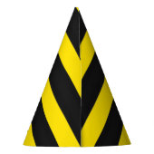 黒くか黄色の蜂そっくりのストライプなパターン パーティーハット (裏面)