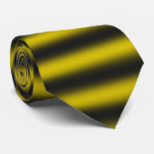 黒くか黄色の《昆虫》マルハナバチ色のストライプのタイ ネクタイ (ロール)