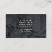黒くくしゃくしゃになった紙 名刺 (裏面)