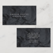 黒くくしゃくしゃになった紙 名刺 (正面/裏面)