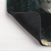 黒くくま小さい幼いこども マウスパッド (コーナー)