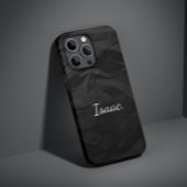 黒くしゃくしゃになった紙ミニマル名前をカスタムする Case-Mate iPhoneケース