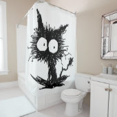 黒くだらしない子ネコGabiGabi シャワーカーテン (インサイチュ)