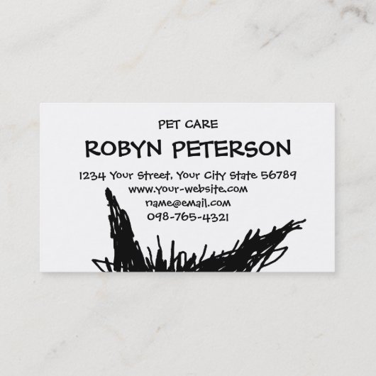 黒くだらしない子ネコGabiGabi 名刺 (裏面)