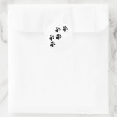 黒くて可愛い犬が犬を飼っている ラウンドシール (バッグ)