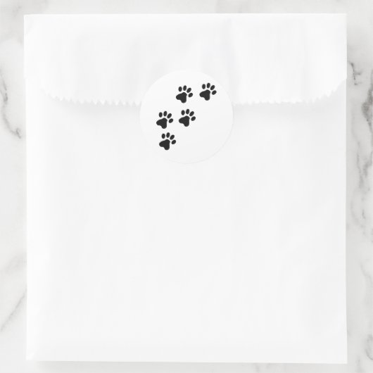 黒くて可愛い犬が犬を飼っている ラウンドシール (バッグ)