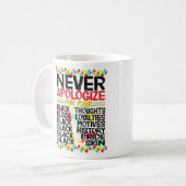 黒くて悪い事を謝誇りを持ったらない コーヒーマグカップ (正面左)