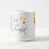 黒くて美しいひまわりクイーン コーヒーマグカップ (正面左)