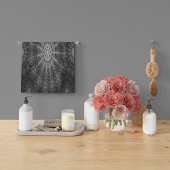 黒くなったきらめくフローラ・アート キッチンタオル