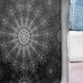 黒くなったきらめくフローラ・アート バスマット