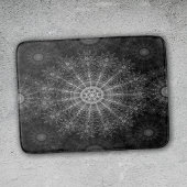 黒くなったきらめくフローラ・アート バスマット