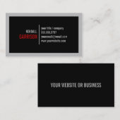 黒くはっきりしたなボーダー名刺 名刺 (正面/裏面)