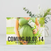 黒くはっきりしたな|カスタムな文字の妊娠の発表 案内状 (スタンド正面)