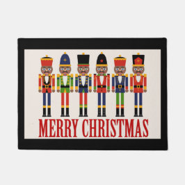 黒くるみ割りクリスマスドアマット ドアマット