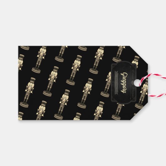 黒くるみ割り兵士クリスマス ギフトタグ (正面(横))