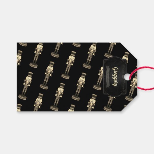 黒くるみ割り兵士クリスマス ギフトタグ (正面(横))