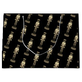 黒くるみ割り兵士クリスマス | ラージペーパーバッグ (正面)