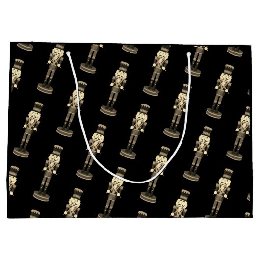 黒くるみ割り兵士クリスマス | ラージペーパーバッグ (裏面)