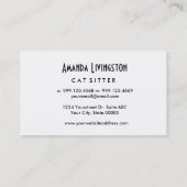 黒くエレガントなクローバーの名前をカスタムするA14A 名刺 (裏面)