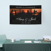 黒くカスタムな写真シリーズ歓迎の結婚式 横断幕 (トレードショー)