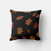 黒くカスタムな色の自然の紅葉 クッション (裏面)