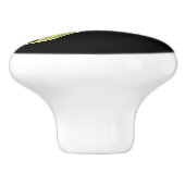 黒くカスタムな陶磁器のノブの谷のユリ セラミックノブ (側面)