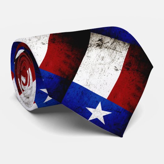 黒くグランジなテキサス州の州の旗 ネクタイ (ロール)