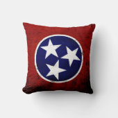 黒くグランジなテネシー州の州の旗 クッション (正面)