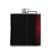 黒くグランジなテネシー州の州の旗 フラスク (裏面)